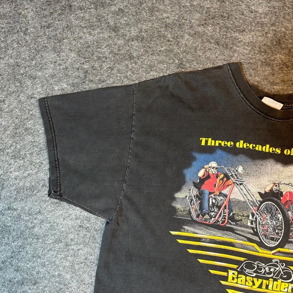 Vintage Easyriders 30 Years T Shirt Mens XL Black Graphic Motorcycle Tee - Picture 8 of 15